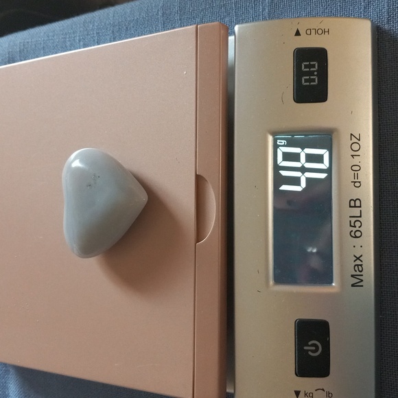 Blue Orca Agate Crystal Heart. - Picture 5 of 5